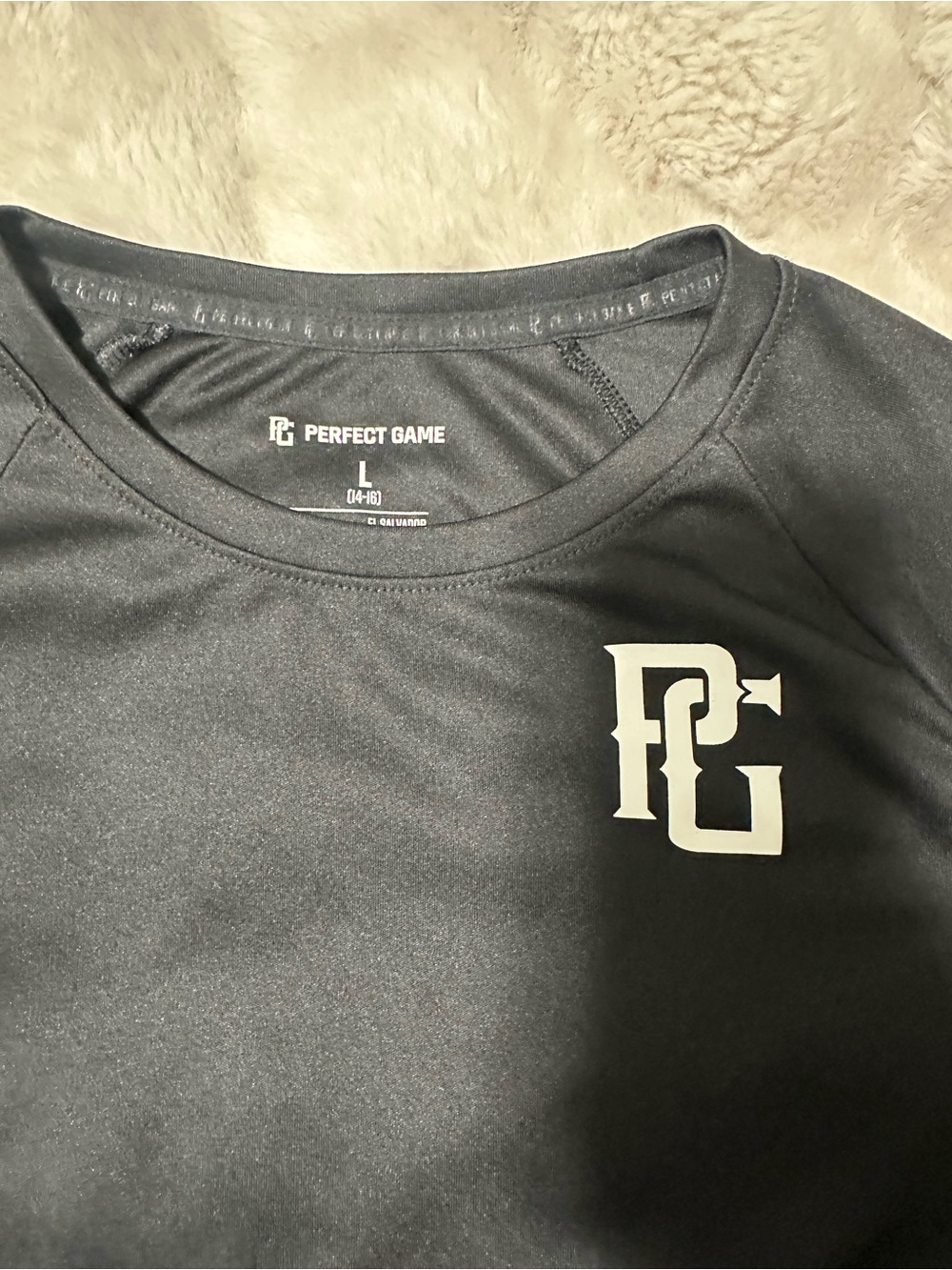 Perfect Game Kids' Black Long Sleeve Performance Tee. Excellent condition